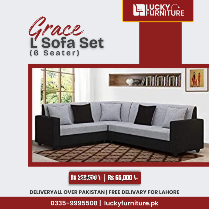Grace L-Shape Sofa (6 Seater)