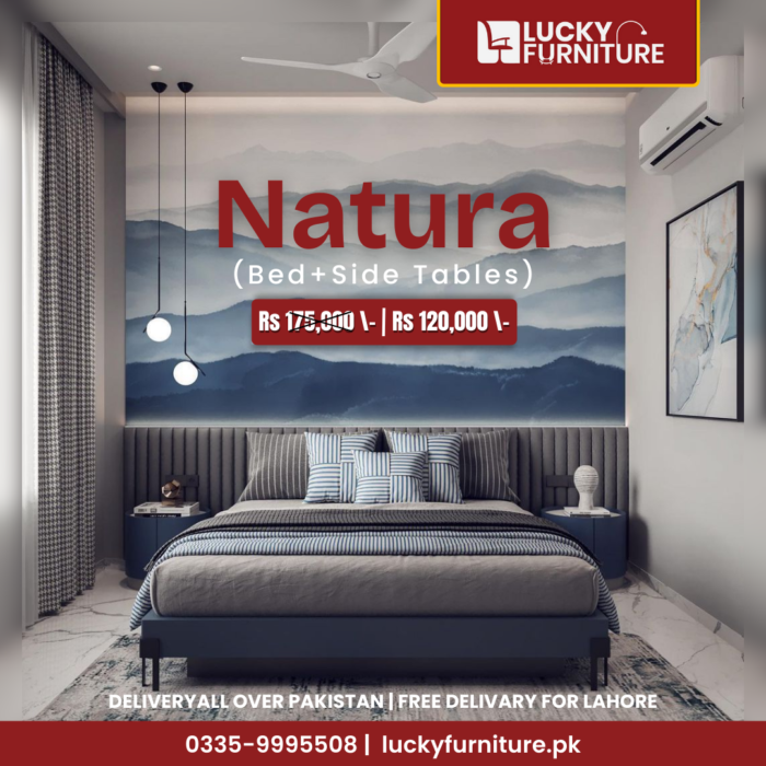 Natura Bed + Side Tables