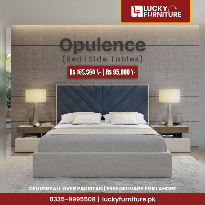 Opulence Bed + Side Tables