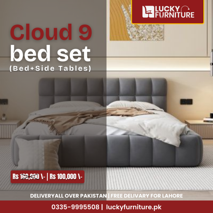 Cloud 9 Bed Set (Bed + Side Tables)