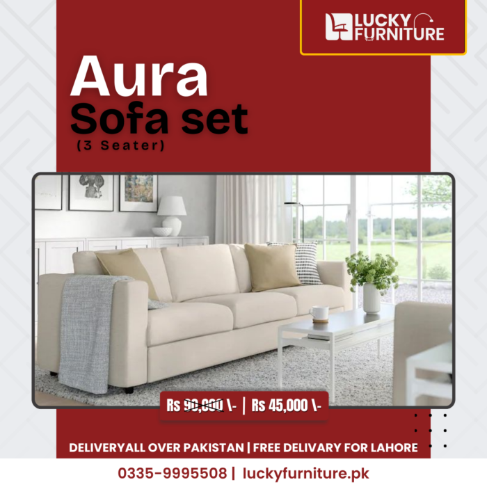 Aura 3-Seater Sofa Set