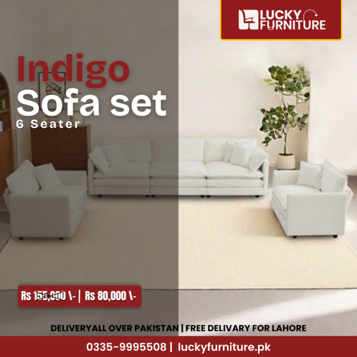 Indigo Sofa Set (6 Seater)